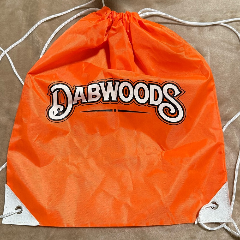Orange Dabwoods Drawstring Bag, Casual Backpack, Cannabis, Stoner